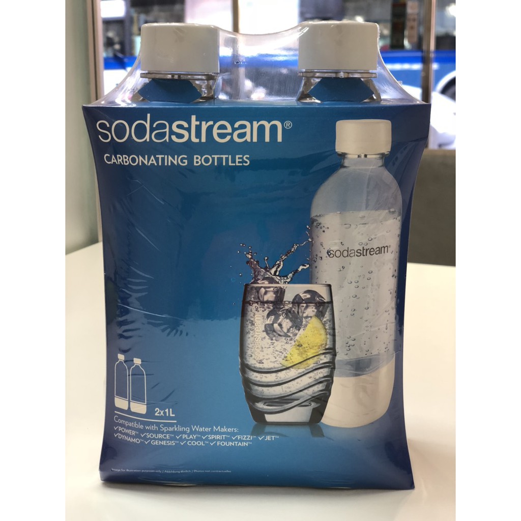 Sodastream 氣泡水機專用寶特瓶1L (白色2入)