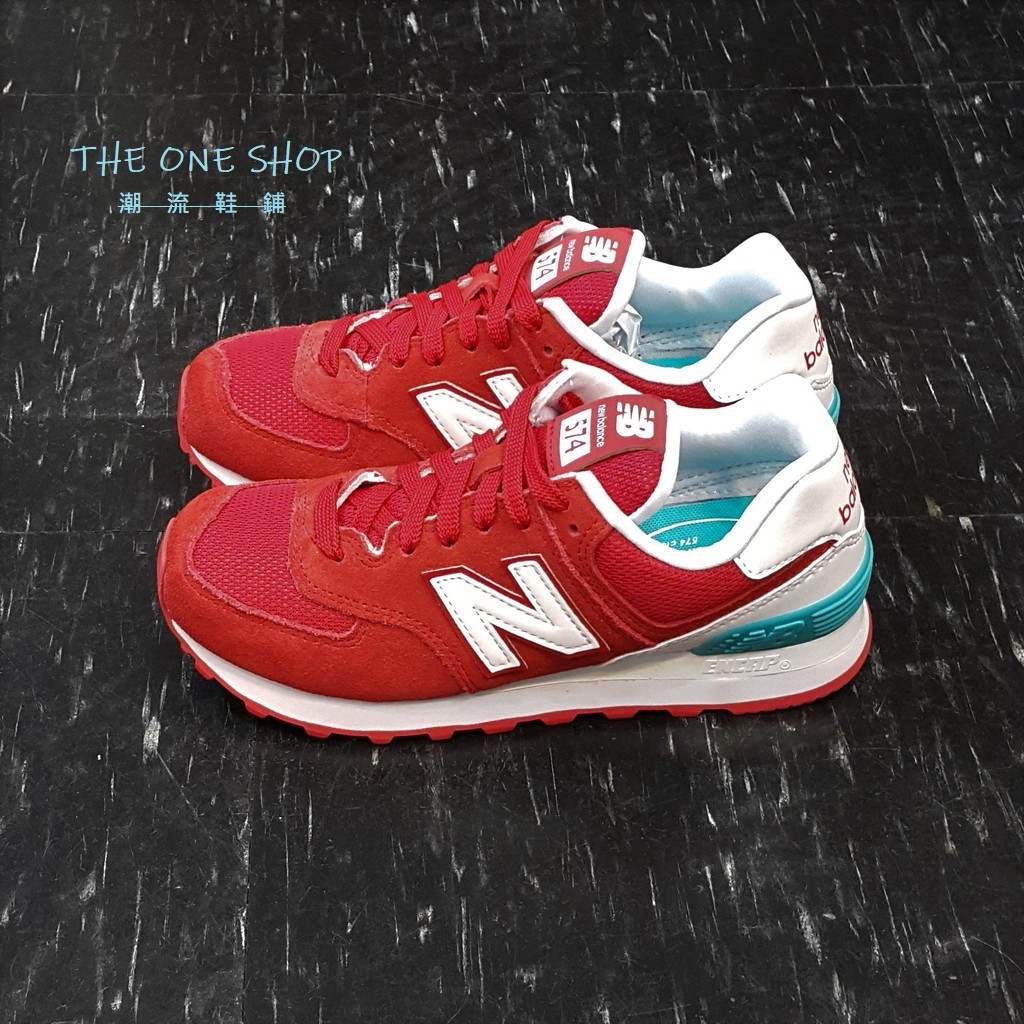 TheOneShop new balance nb 574 WL574CNC 紅色麂皮網布慢跑鞋運動鞋| 蝦皮購物