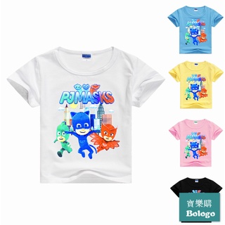 PJMasks 睡衣小英雄 新款兒童T恤卡通短袖兒童服裝 內搭衫