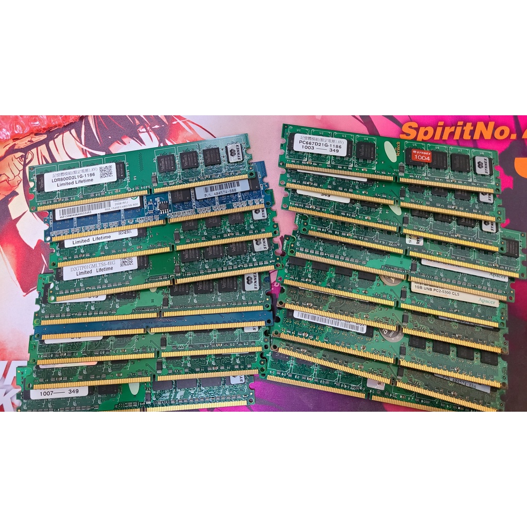 DDR2-800 1GB 記憶體，中古良品
