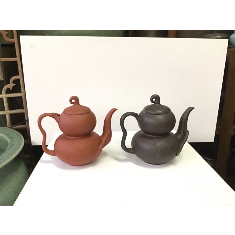 早期鶯歌朱泥壺茶壺泡茶壺葫蘆造型茶器茶具《葫蘆》260ml | 蝦皮購物