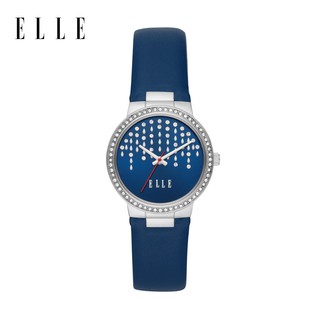 【ELLE】Bastille 流星閃耀藍色皮革手錶 32mm ELL23007