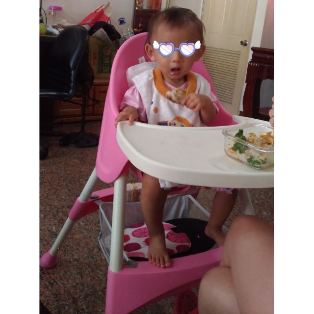 英國 unilove 兒童高腳餐椅 Hoja 粉色