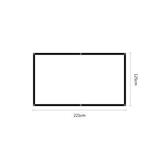 『無毒純棉』100吋投影布幕16:9 純棉布料 可攜帶式 色彩鮮明 提升亮度 露營 家庭適用 摺疊收