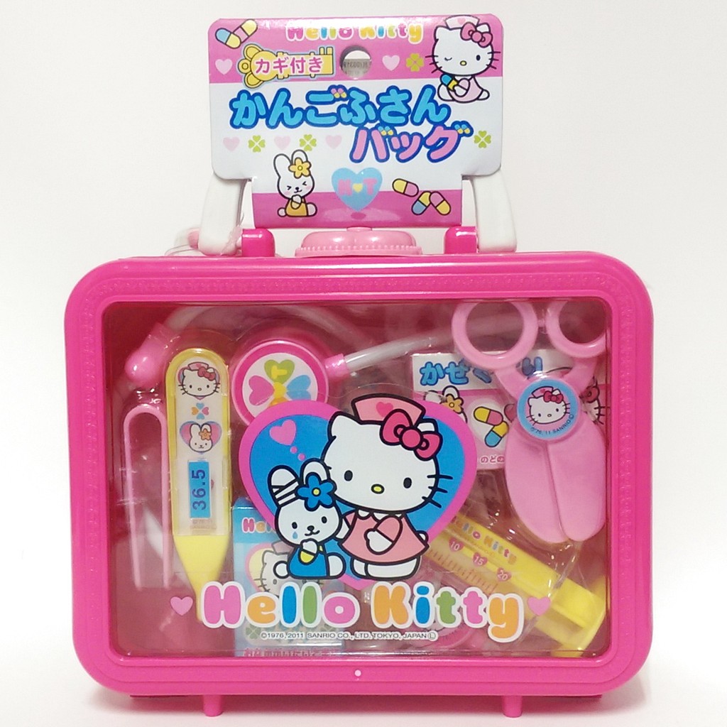 日本 Hello Kitty 手提醫生玩具 (3190) 醫護遊戲組-顏色隨機出貨