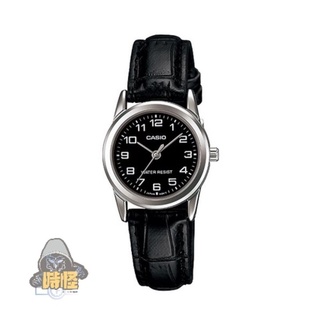 【CASIO】台灣卡西歐公司貨 時尚休閒女仕皮帶腕錶 生活防水 (LTP-V001L-1B)