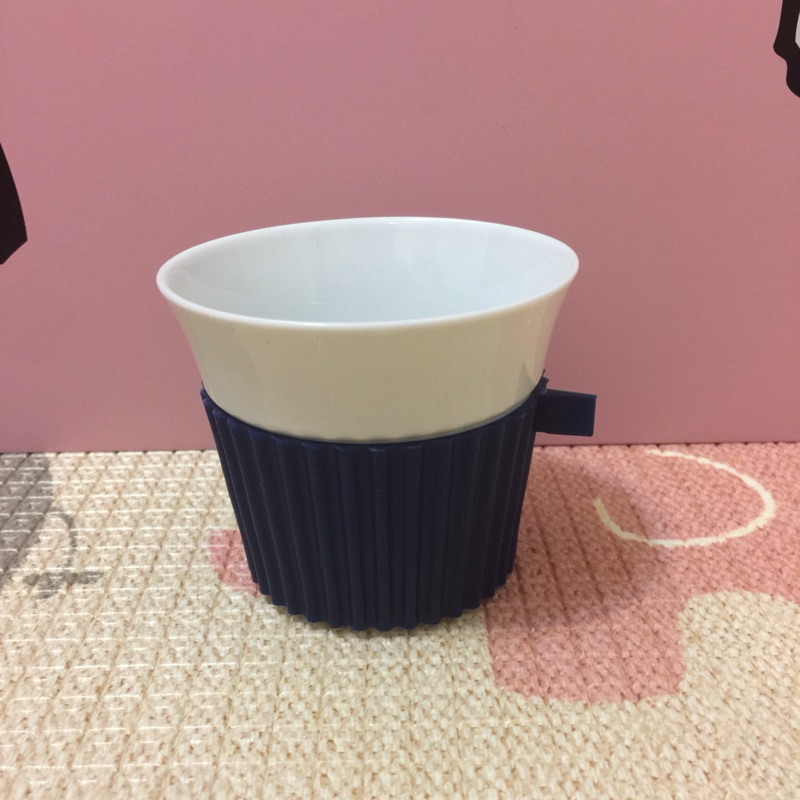 深藍色防燙 多用途陶瓷隔熱杯 咖啡杯 茶碗蒸 甜點杯 茶杯