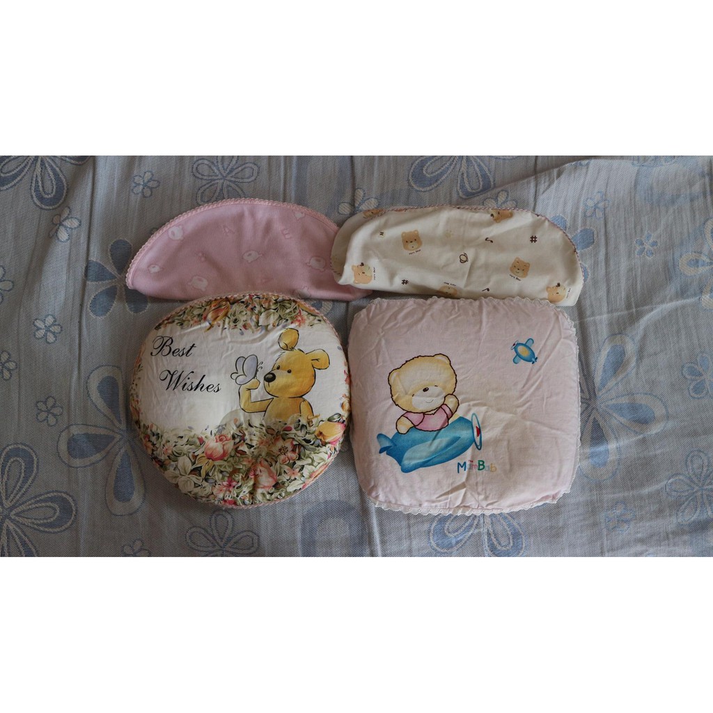 二手 夢貝比 嬰兒機能塑型枕 半月枕 枕頭 乳膠枕 (圓形凹槽)