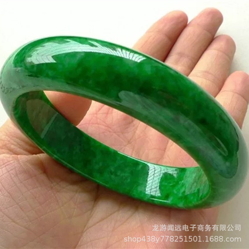 緬甸老坑a貨翡翠干青手鐲花青滿綠飄花辣綠女款玉石鐲子 蝦皮購物