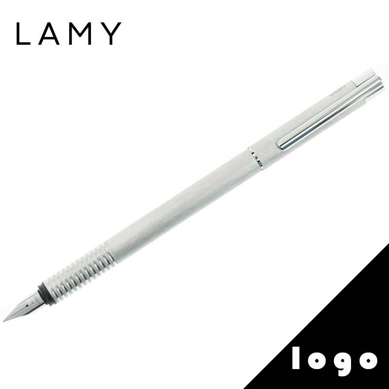 LAMY logo連環系列 06 鋼筆 刷紋不鏽鋼