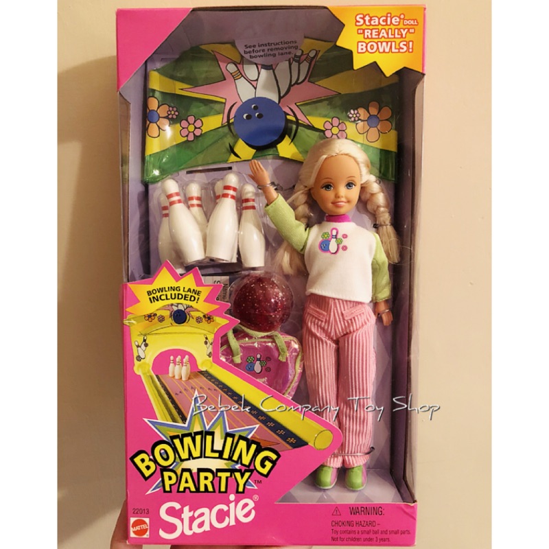 Mattel 1998 Bowling Party Stacie Barbie 絕版 古董 保齡球 芭比娃娃 全新未拆