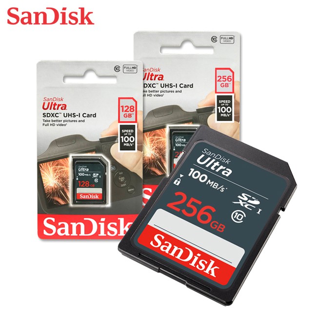 SANDISK Ultra 128G 256G SDXC C10 UHS-I 新升級 讀取100MB/s 記憶卡 大卡