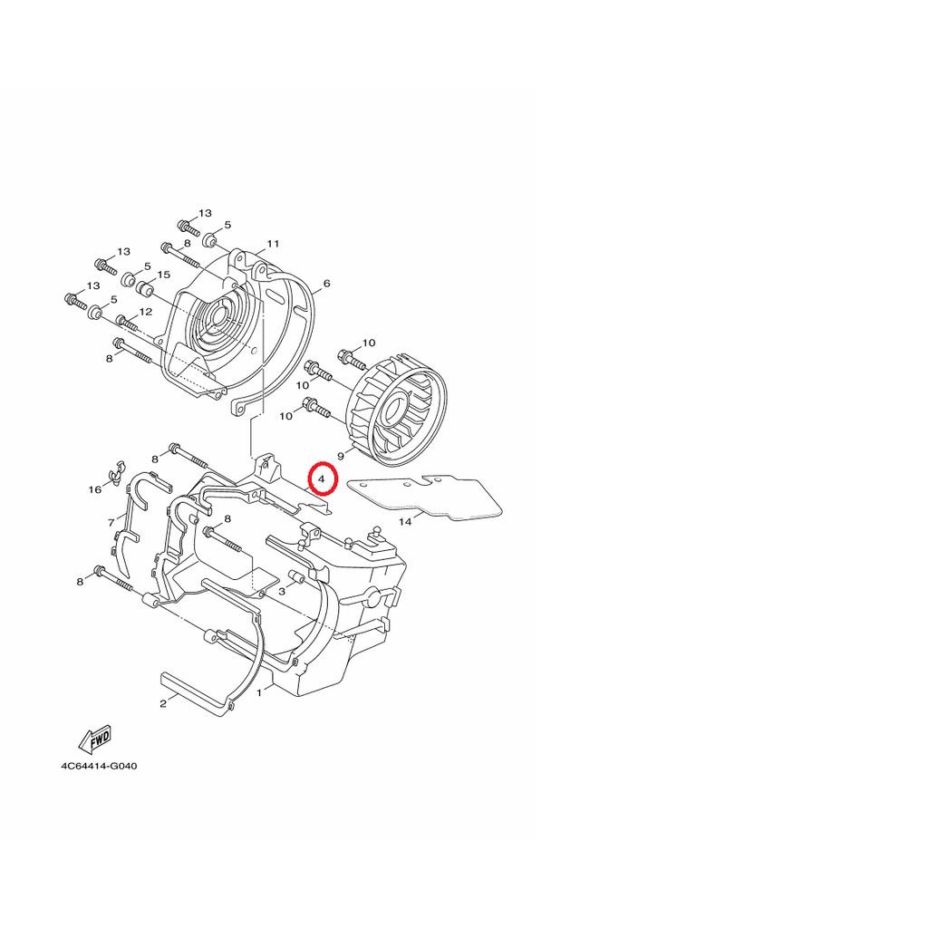 YAMAHA 原廠 新勁戰  二 三 四 五 代 GTR BWS RAY 汽缸進氣孔罩2 料號：4C6-E2652-00