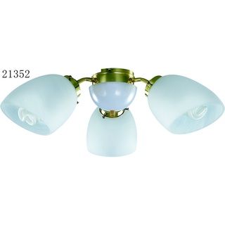 吊扇燈具三燈 21352三 燈 青 銅 (GS玻璃材質) 燈具 (吊 扇 專 用)