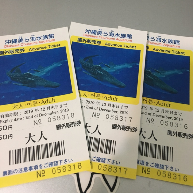 沖繩 水族館門票 三張全帶有優惠 免換票 直接入場 省時又方便