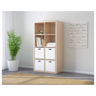 北歐IKEA宜家KALLAX八格櫃層架組/收納架收納櫃邊櫃電視櫃/橡木色/147x77x39/二手八成新/特$1800