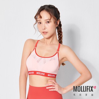 Mollifix 瑪莉菲絲 A++美背交織舒心BRA (粉+橘)