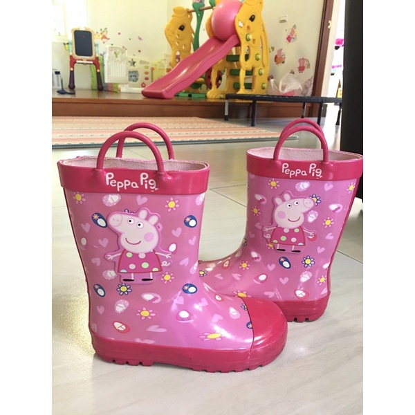 Peppa Pig 佩佩豬粉色雨鞋20公分