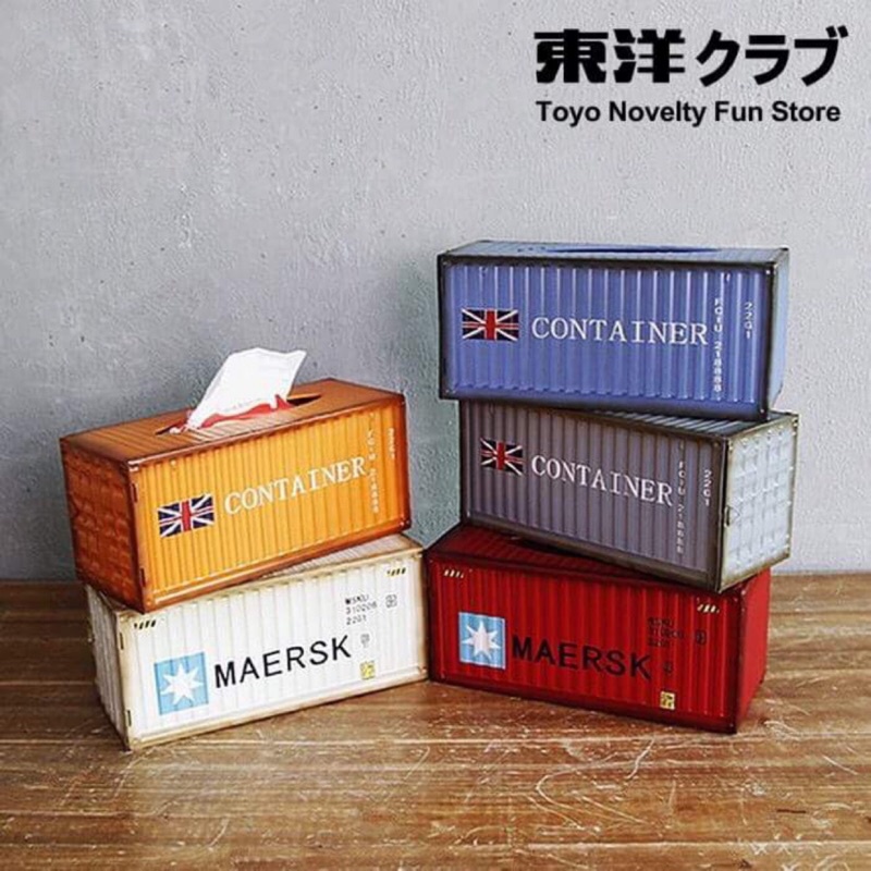 东洋会社(現貨)     美式復古工業風鐵製衛生紙盒/面紙盒/裝飾 擺件