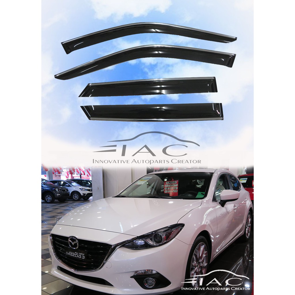 Mazda 3 馬三 14-18 台製高級鍍鉻晴雨窗 【IAC車業】
