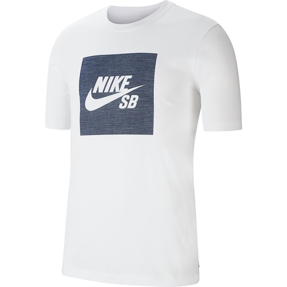 【NIKE 耐吉】907 AS M NK SB TEE LOGO CHAMBRAY 男短袖上衣 白 BV7034100