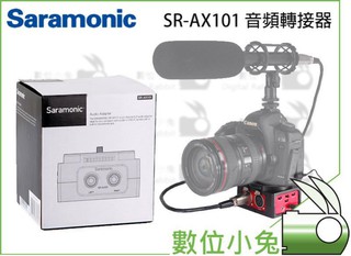 數位小兔【Saramonic SR-AX101 音頻轉換器】DSLR XLR 3.5mm 麥克風 單眼錄影 收音