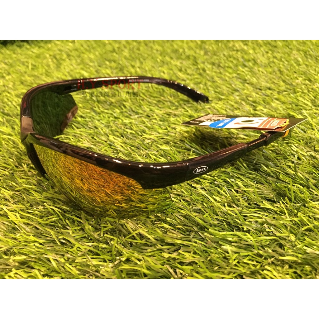 【APEX】908 運動太陽眼鏡/黑 (防眩光/抗UV/寶麗來鏡片/偏光)