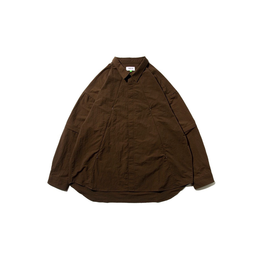 【Nexhype】DEMARCOLAB 2-WAY CRUISER SHIRT (BROWN) REGULAR PRIC