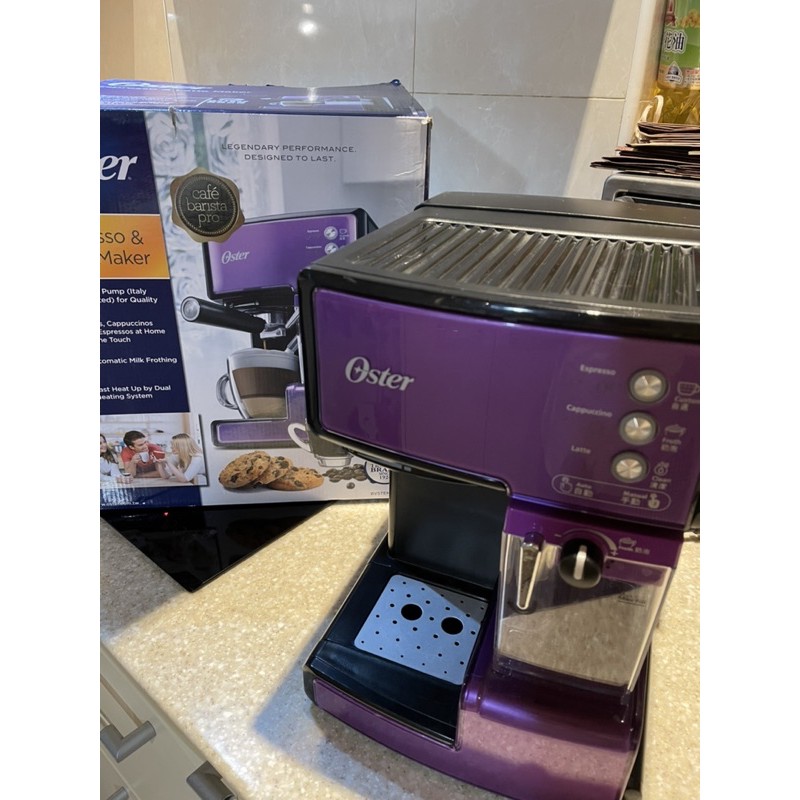 美國OSTER奶泡大師義式咖啡機PRO（紫色）