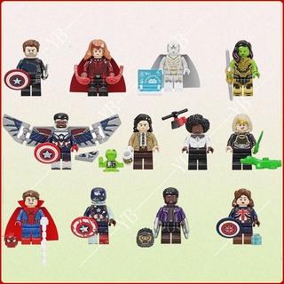 MARVEL 拼裝兒童玩具漫威系列女洛基幻象猩紅女巫小人仔模型