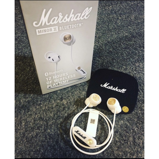 Marshall Minor II Bluetooth 白色磁吸式藍牙耳機