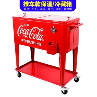 🎈品質保證🎈熱銷新款美國複古可口可樂戶外手推車冷藏保溫箱冰桶coca-cola車國內