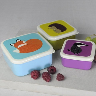 【英國REX LONDON】小狐狸與朋友 保鮮盒 點心盒 午餐盒 小餐盒 便當盒 野餐盒 三件組
