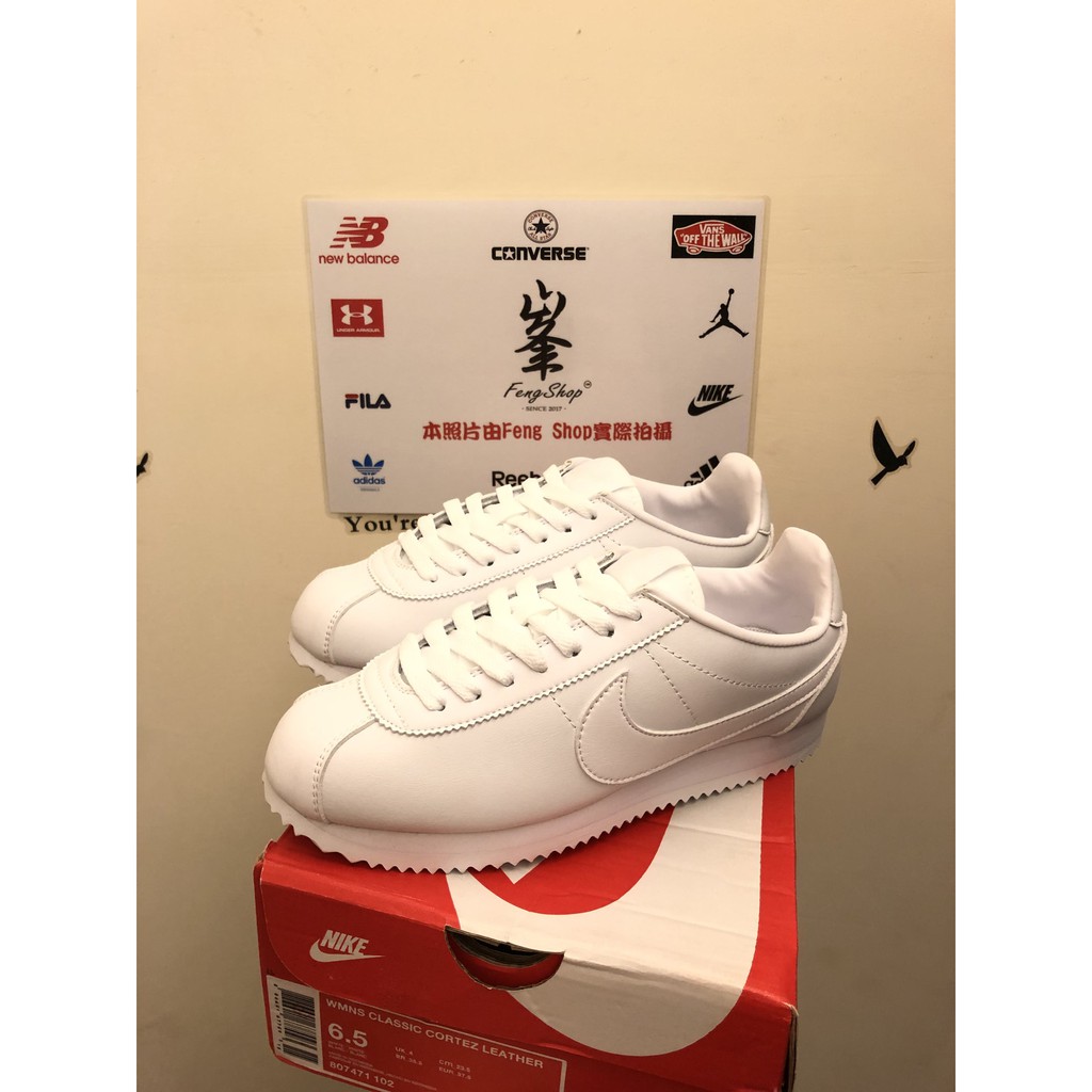 nike cortez total white