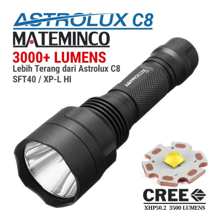 Astrolux MATEMINCO C8 CREE XHP50.2 3V BLF A6 聚焦 LED 手電筒