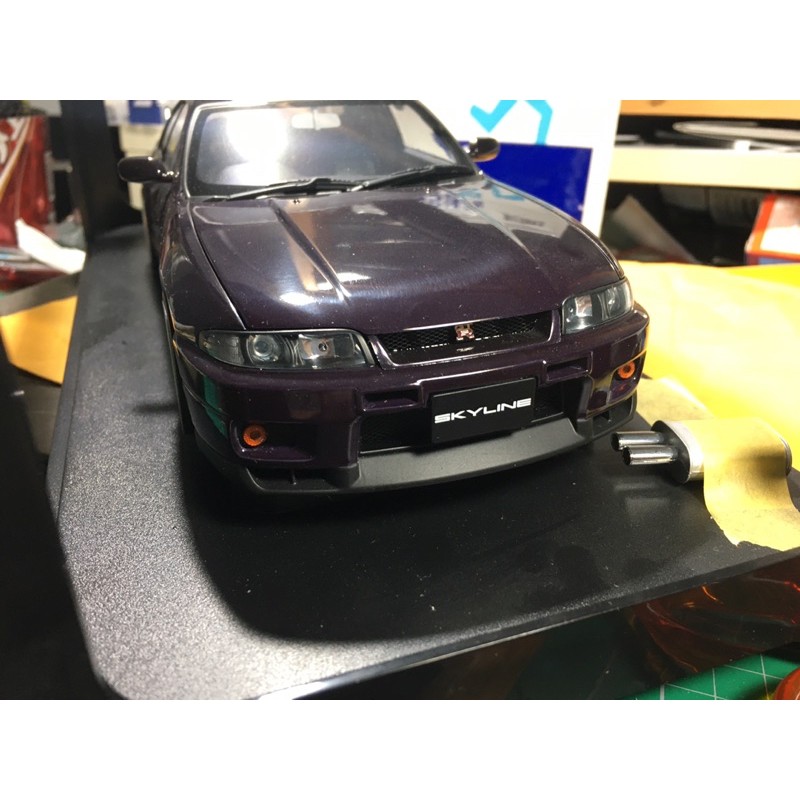 Autoart 1 18 Nissan Skyline Gt R R33 午夜紫二改 蝦皮購物