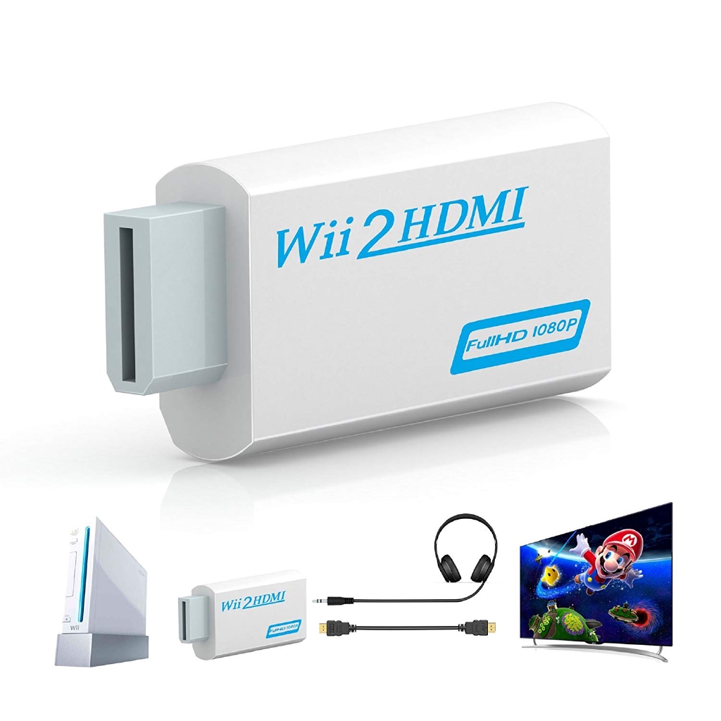 全高清1080P Wii至HDMI轉換器適配器Wii2HDMI轉換器3.5mm音頻，用於PC HDTV顯示器顯示| 蝦皮購物