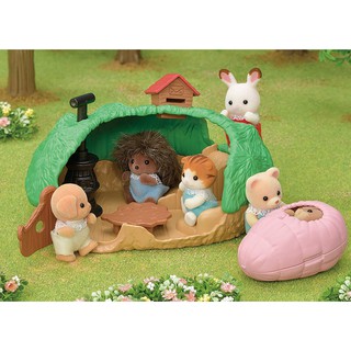 現貨 全新商品 森林家族 可愛秘密基地（附寶寶） 樹屋 刺蝟 樹洞 嬰兒 寶寶 遊樂 幼兒園