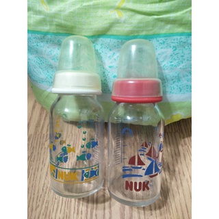二手婦嬰用品/NUK標準口徑玻璃奶瓶（不附奶嘴）120ml