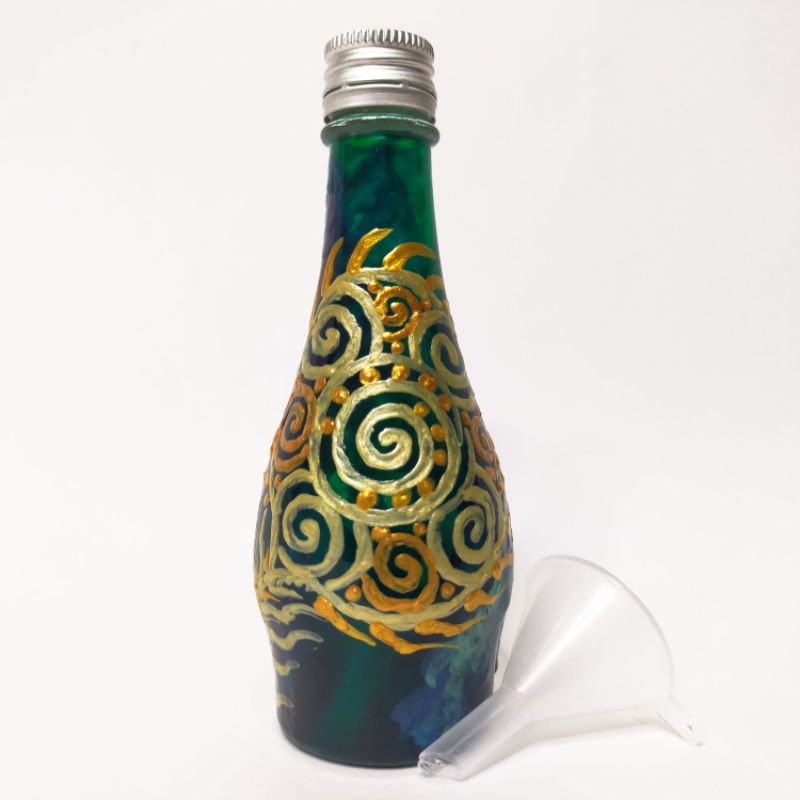 曦光設計能量校準醒酒淨化寶瓶（V0007）淨化 醒酒 魔法油瓶 玻璃瓶 玻璃彩繪 禮物 手作 能量平衡