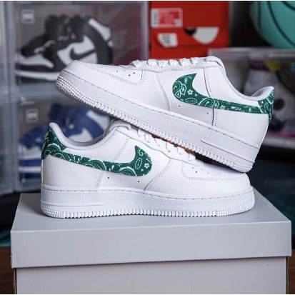 【APAIR】現貨 Nike air force 1 '07 Essential green paisley 綠變形蟲