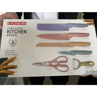 環保小麥廚房刀具六件組 刀具 不銹鋼刀具 刀具組