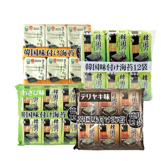 【蝦皮直營特選】韓國 orionjako 麻油風味/嚴選味付/芥末風味/照燒風味 海苔12入 韓國零食