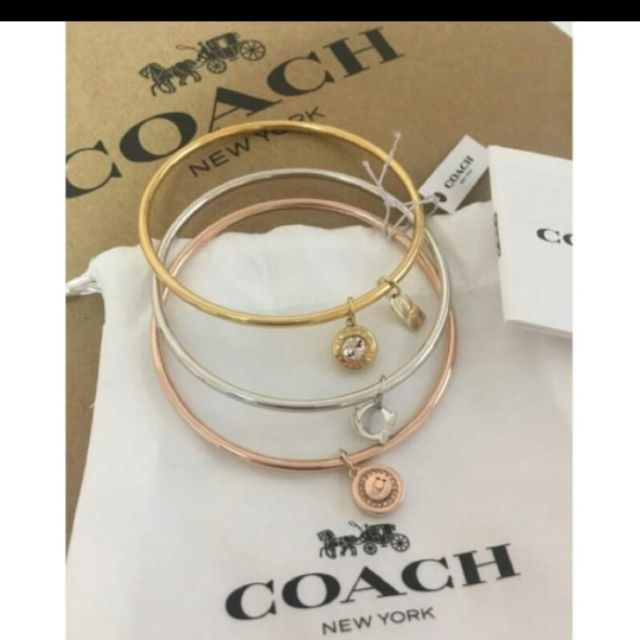 全新真品coach手環組(金，銀，玫瑰金)