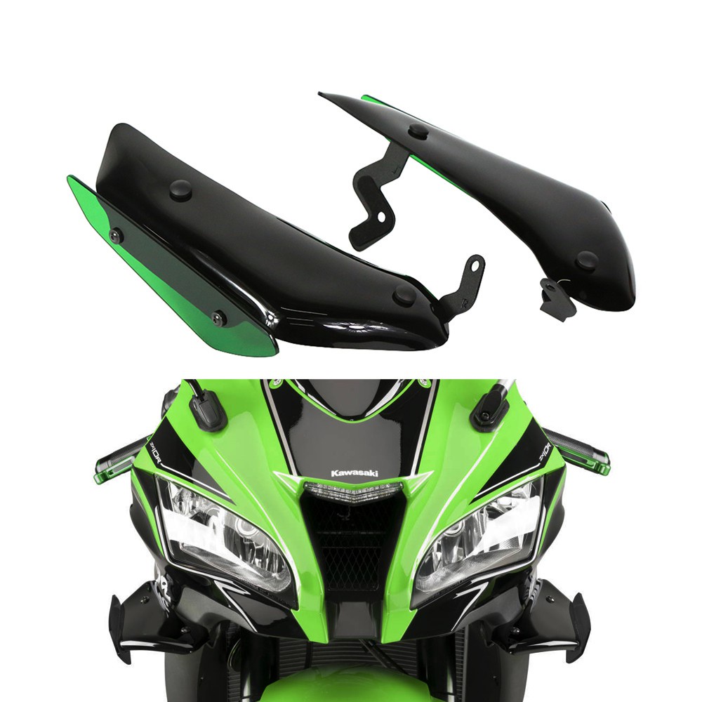 適用於川崎 ZX10R ZX-10R 2011-2020 2018 摩托車整流零件空氣動力學翼固定翼 定風翼 裝飾翼風刀