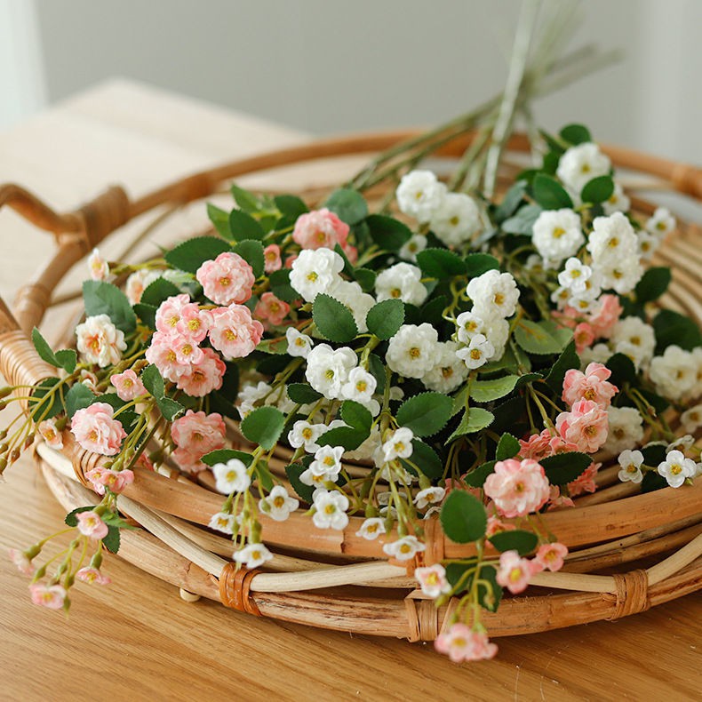 七月的私藏好物 復古風仿真北歐小薔薇假花花束客臥裝飾結婚插花拍照道具手捧花束 蝦皮購物