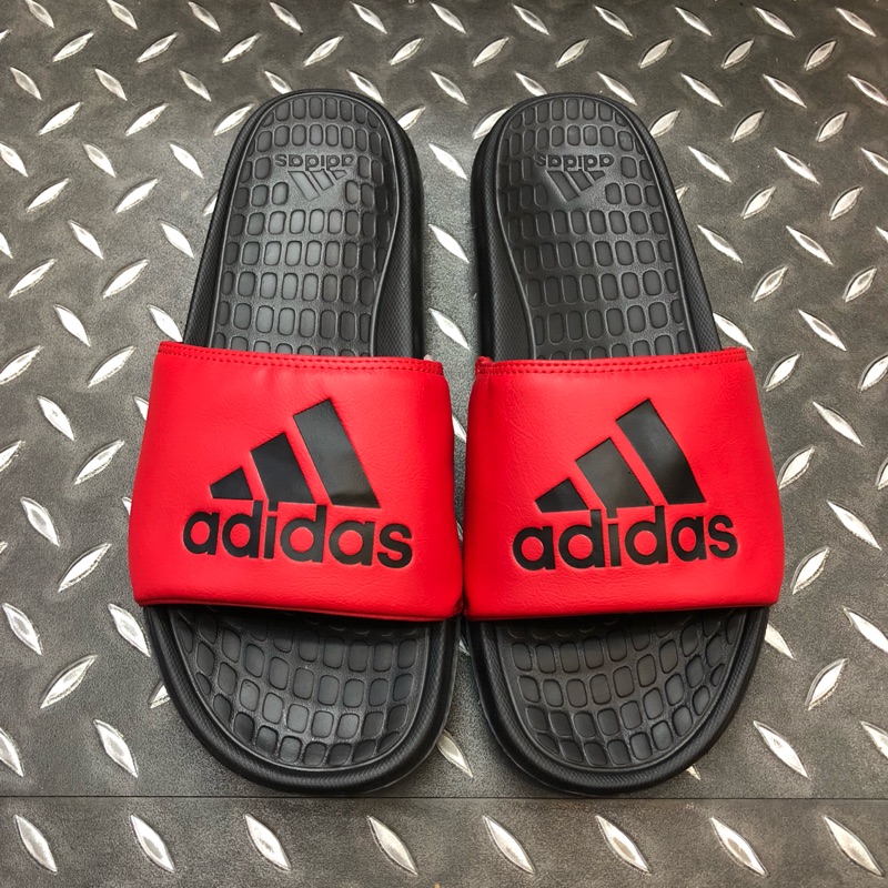黑紅 adidas VOLOOMIX 拖鞋