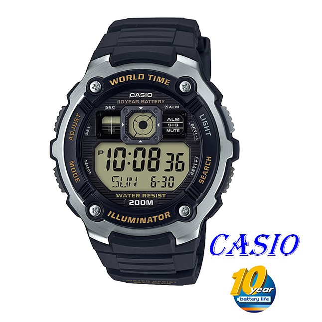 CASIO卡西歐運動錶科技數位電子錶 AE-2000W飛機儀表板 LED照明AE-2000W-9A AEQ-110W膠帶