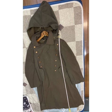便宜隨便販售 二戰 大日本帝国 日本陸軍 軍服 制服 軍官 三式大衣連帽  真品