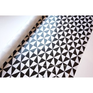 REPL) 三角圖騰 圖騰 防水包裝紙 包裝 緞帶 黑白 三角形 WP